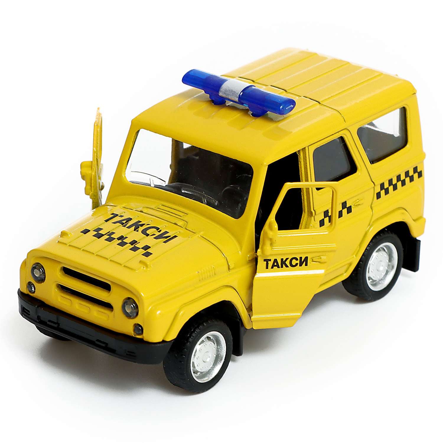 Машина Автоград металлическая УАЗ Hunter «Такси» инерция 1:43 9351061 - фото 4