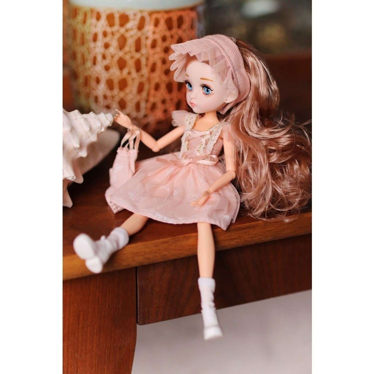 Кукла шарнирная 26 см Soul Sister с набором аксессуаров и одежды в подарочной коробке YW-DOLL26-05/розовый - фото 5