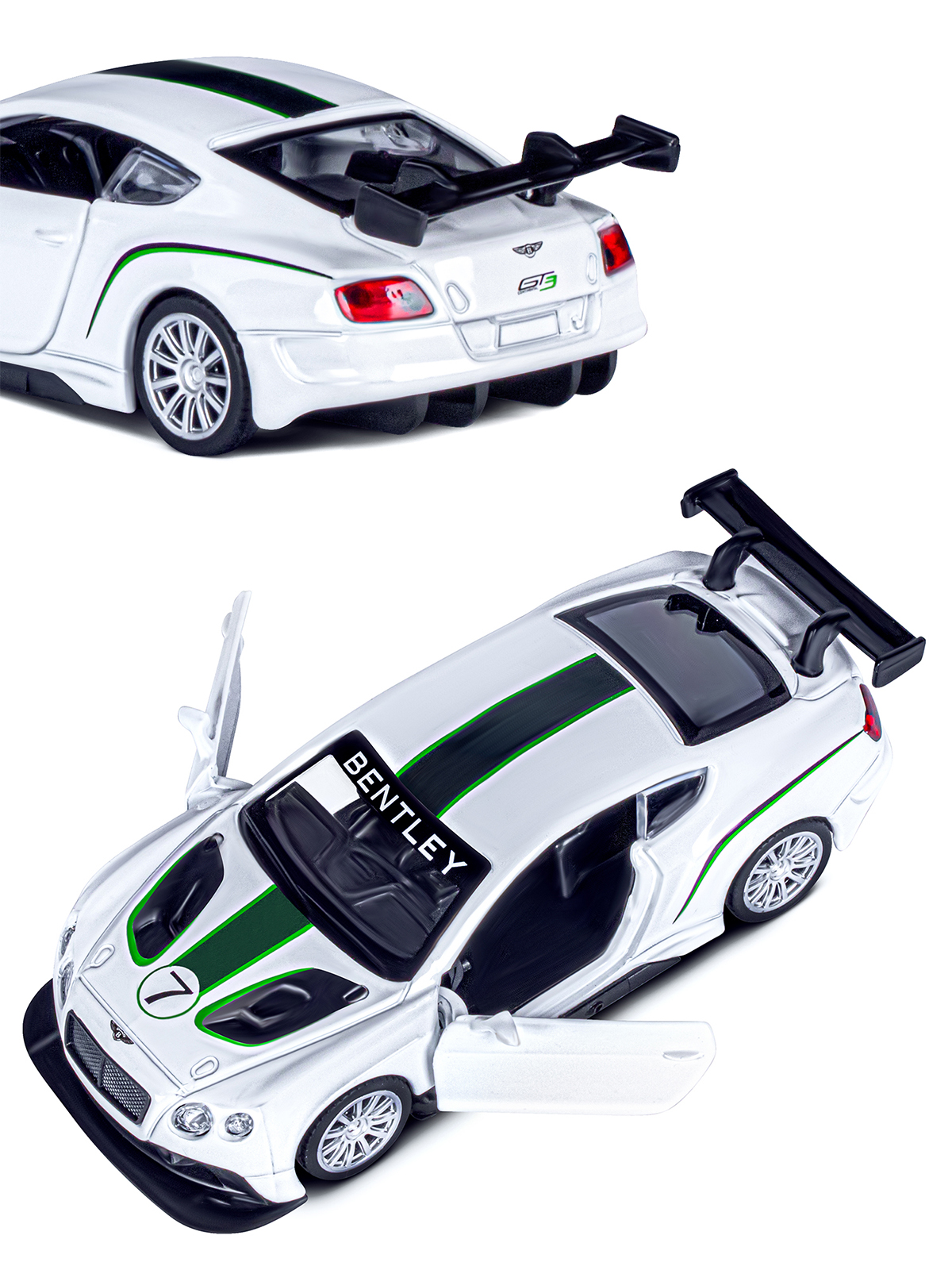 Автомобиль АВТОпанорама Bentley 1:43 белый JB1200135 - фото 8