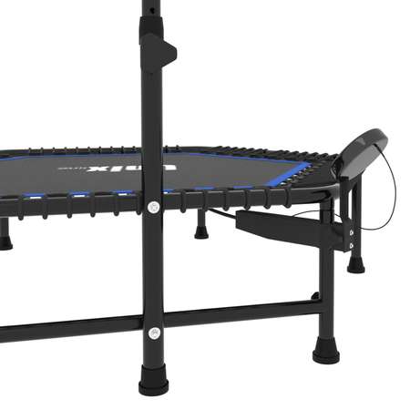 Батут fitness pro blue UNIX line спортивный с ручкой диаметр 125см до 130 кг счетчик прыжков