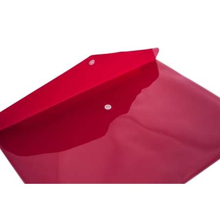 Папка-конверт с кнопкой Консул А4 до 100 листов красная 0.15 мм