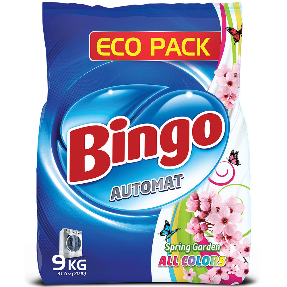 Стиральный порошок Bingo Автомат ALL COLORS для цветного белья с ароматом весенних цветов 9 кг - фото 1