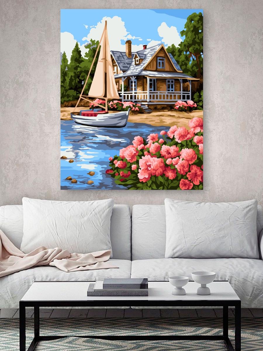 Картина по номерам Hobby Paint холст на подрамнике 40х50 см Родной берег - фото 3
