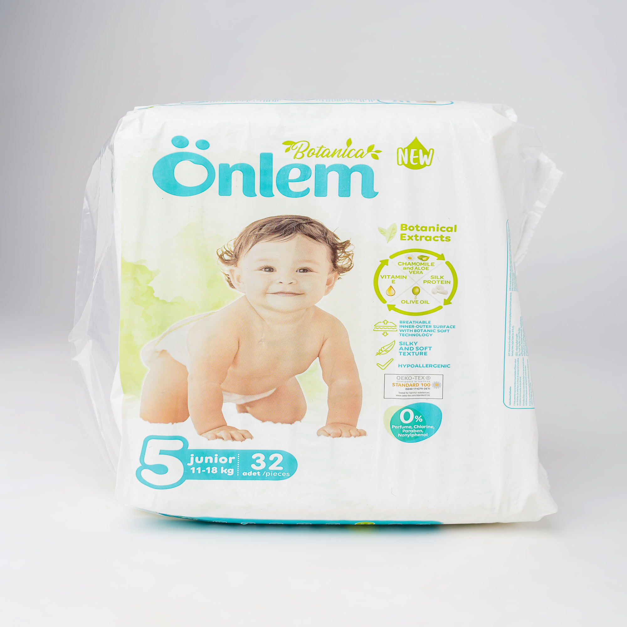 Подгузники Onlem Botanica для новорожденных 5 11-18 кг 32 шт - фото 6