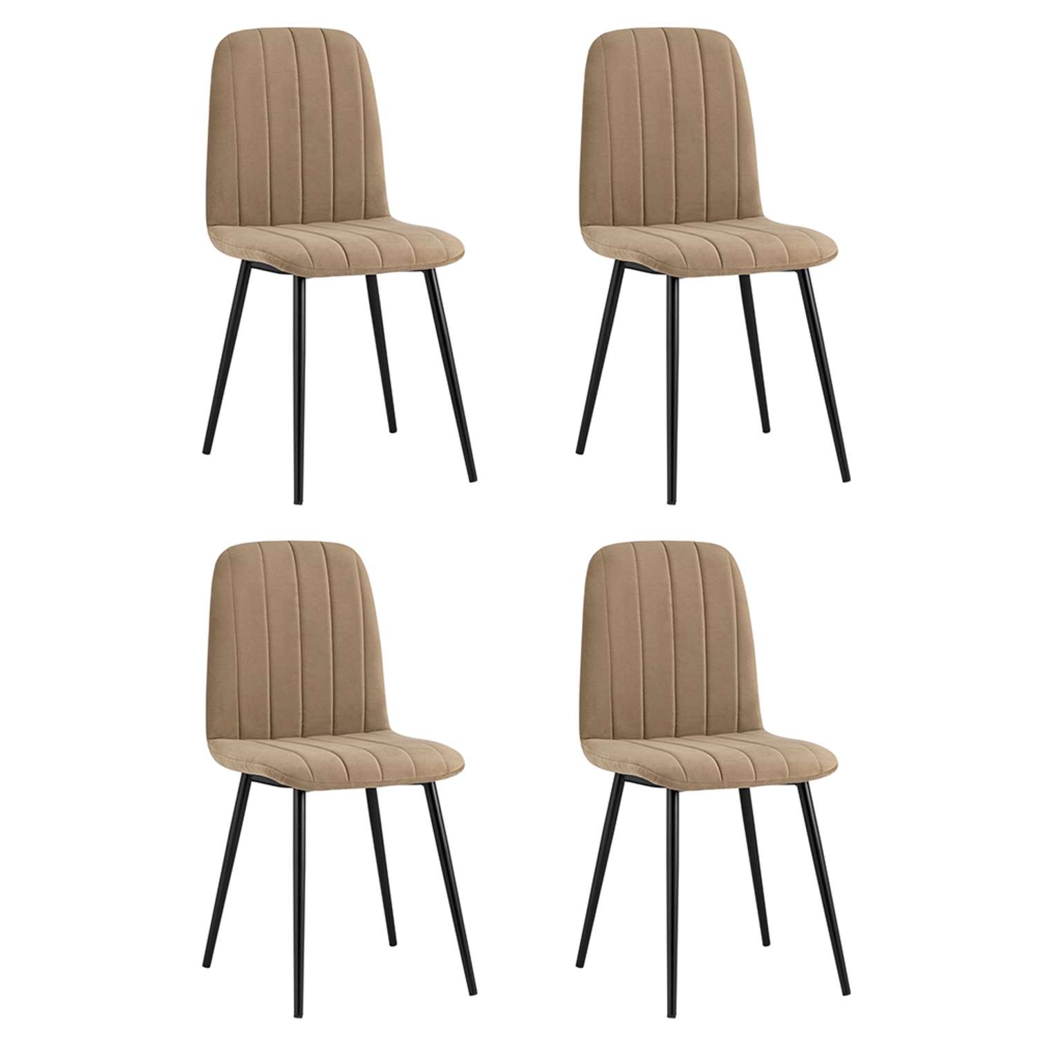 Комплект стульев Фабрикант 4 шт Easy велюр капучино - фото 2