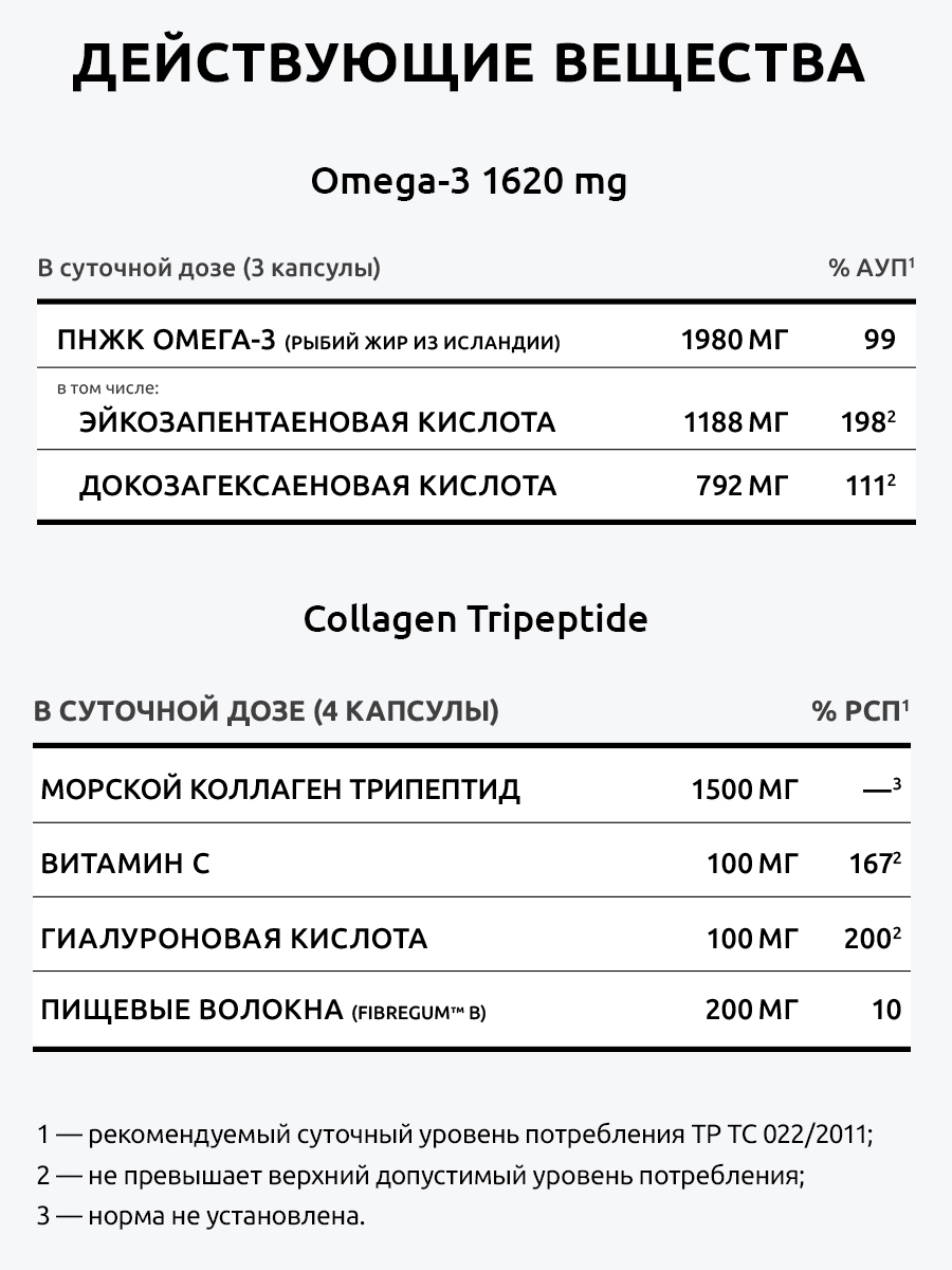 Комплекс для роста волос UltraBalance премиум витамины омега 3 и коллаген трипептид БАД в саше и капсулах для мужчин и женщин - фото 8