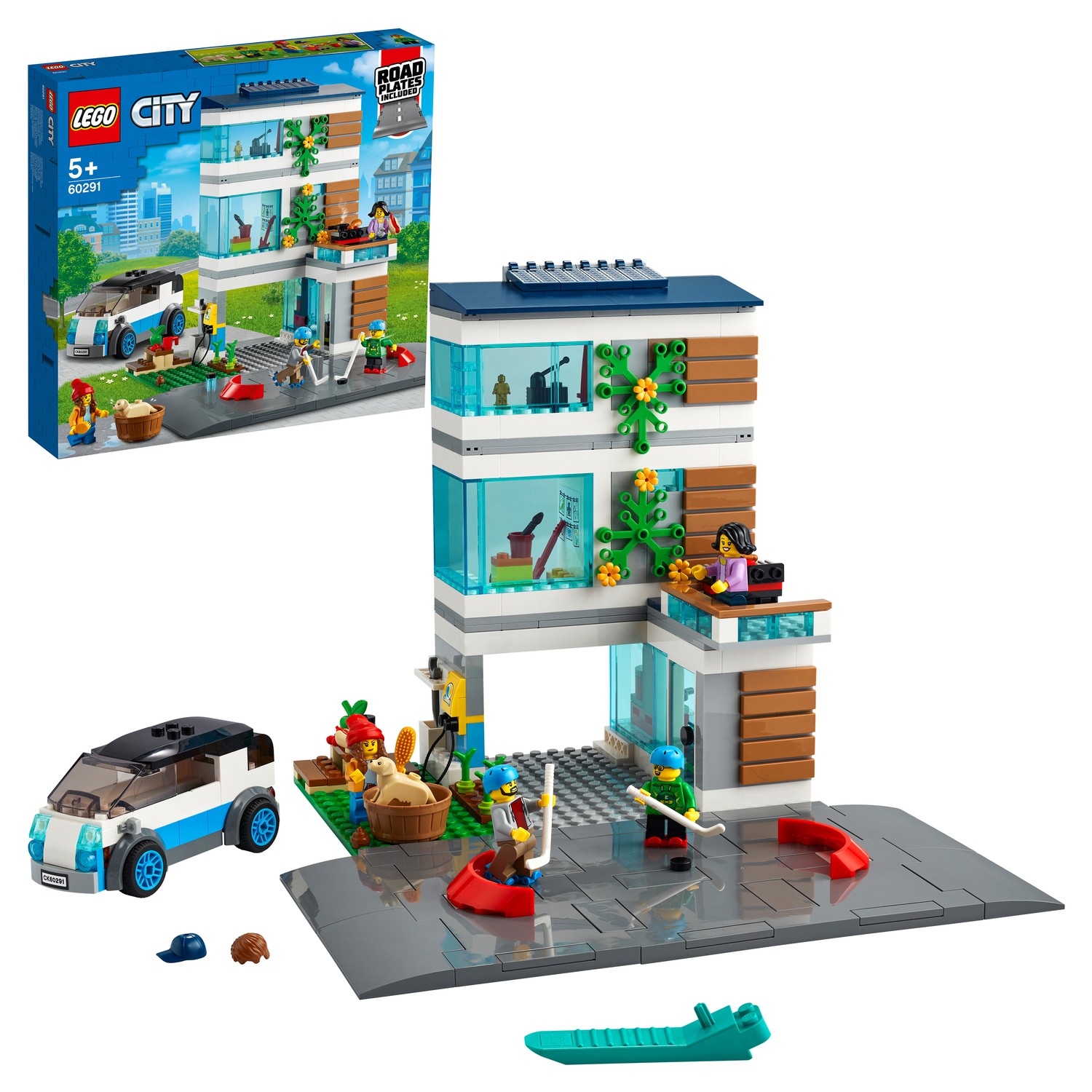 Конструктор LEGO My City Современный дом для семьи 60291 купить по цене  1999 ₽ в интернет-магазине Детский мир