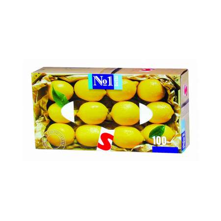 Платочки бумажные BELLA №1 универсальные с запахом лимона 100 шт
