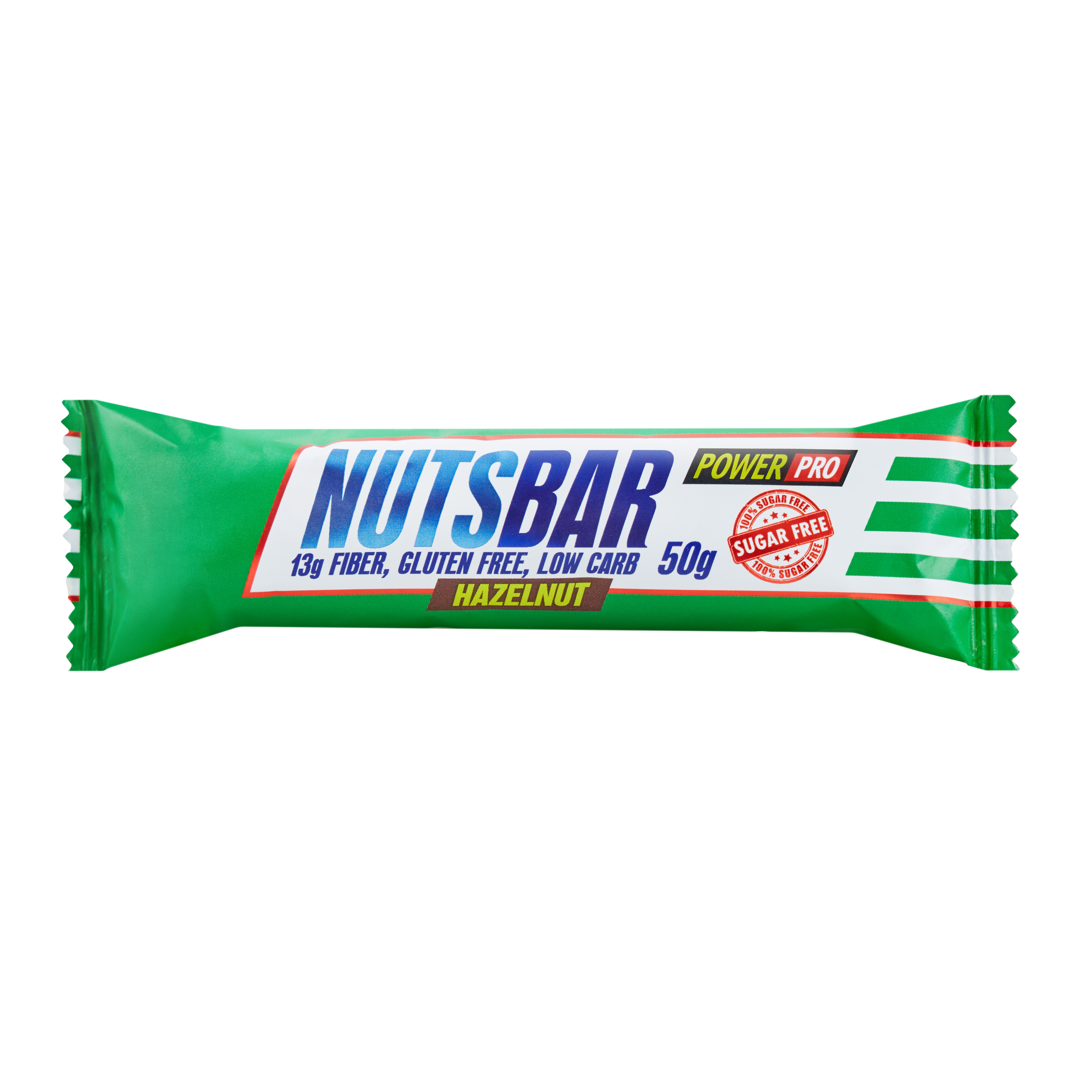 Батончик без сахара POWER PRO Nuts Bar Фундук 50г - фото 1