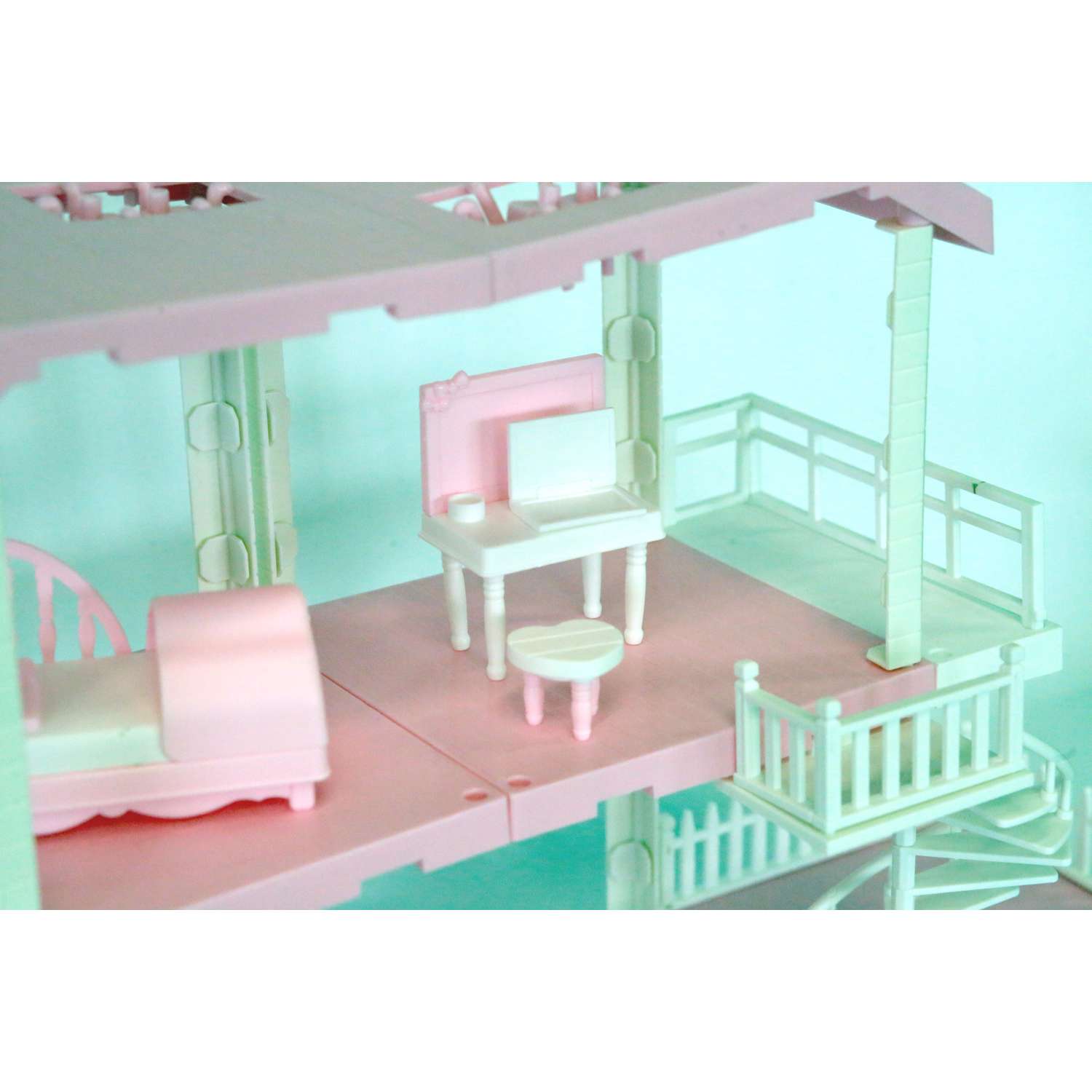Кукольный дом SHARKTOYS двухэтажный дом с террасой и верандой в комплекте кукла 11500002 - фото 7