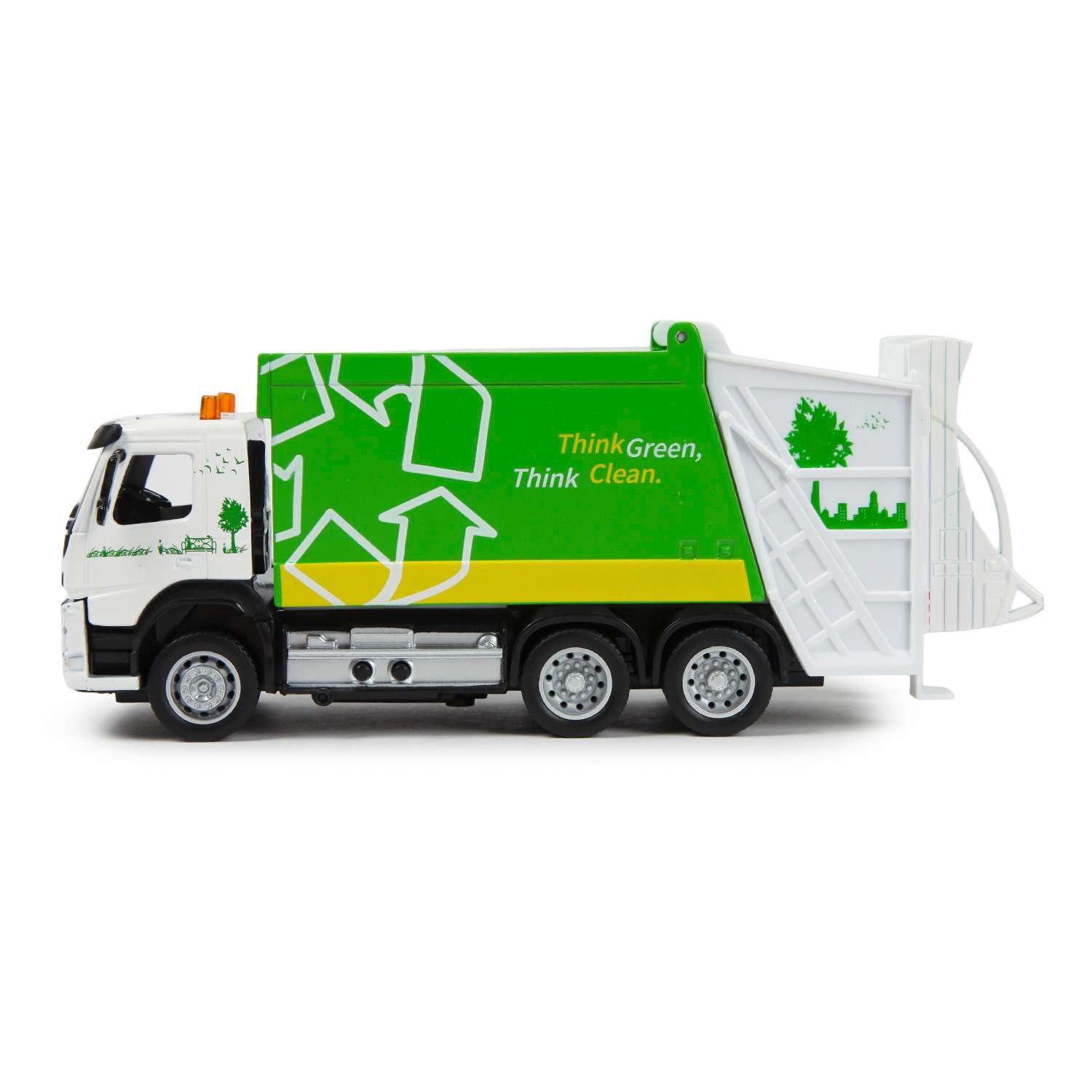 Машина MSZ 1:50 Volvo Garbage Truck Зеленая 68382 68382 - фото 3