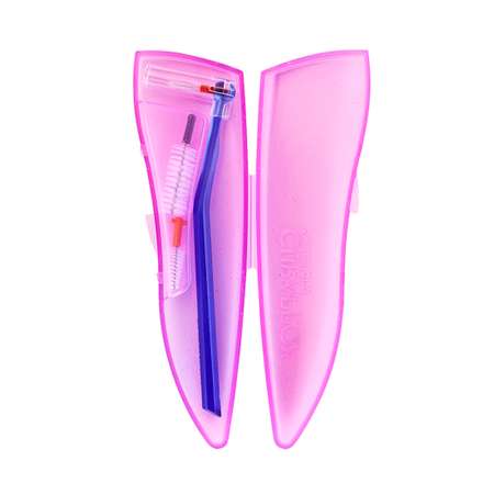 Набор для полости рта Curaprox ортодонтический для гигиенического ухода с держателем UHS 470 розовый