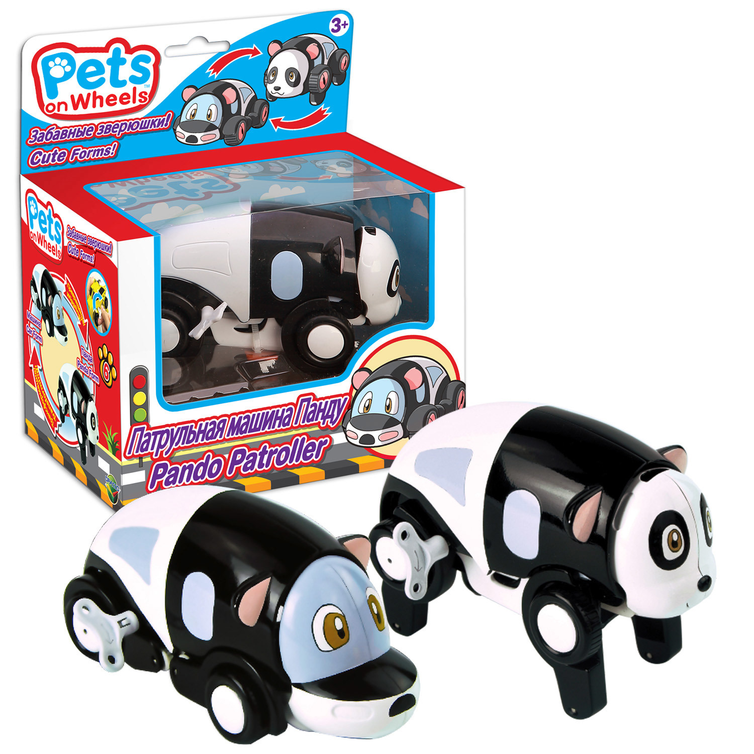 Игрушка Pets on wheels Машина Панда купить по цене 179 ₽ в  интернет-магазине Детский мир