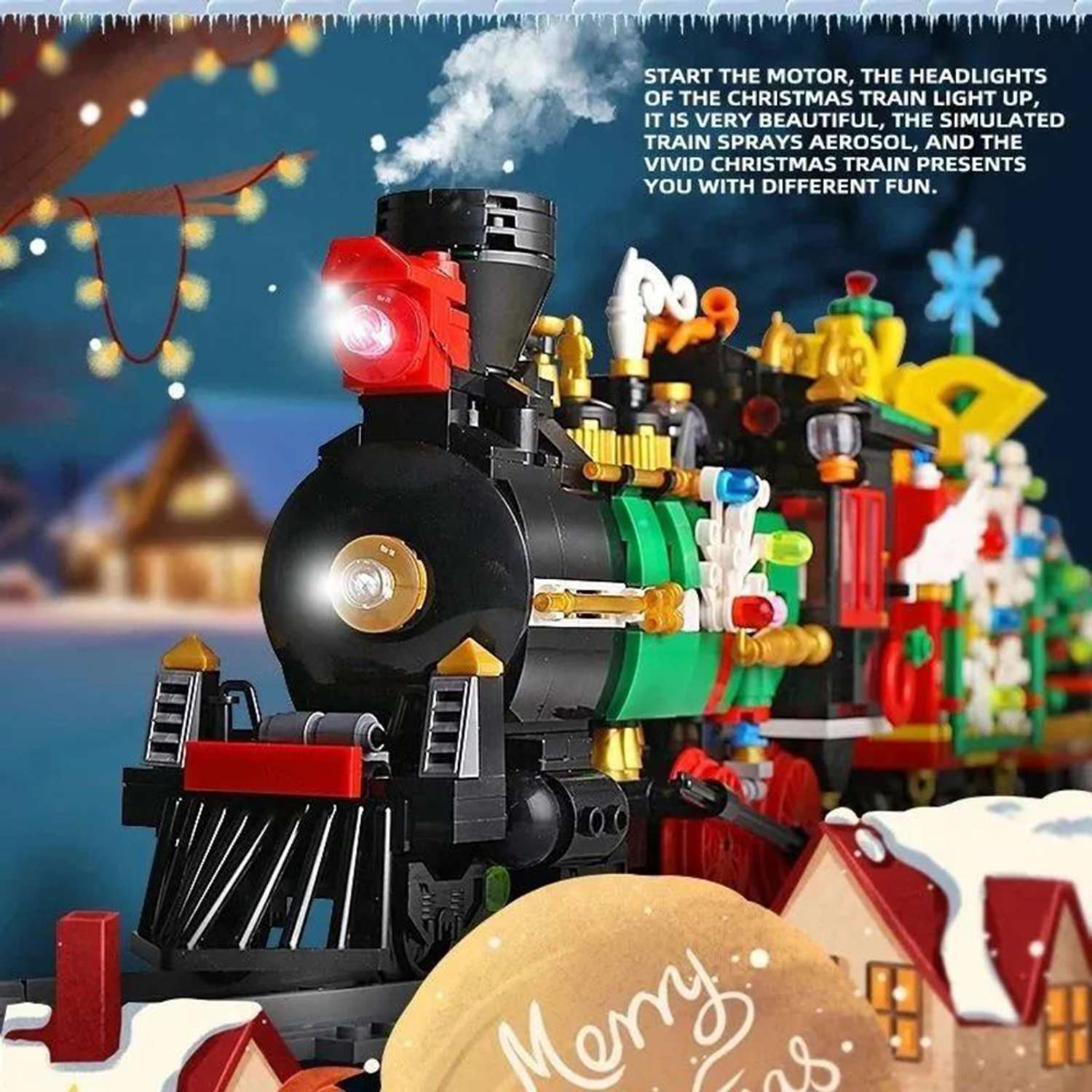 Конструктор Mould King Рождественский поезд на радиоуправлении 1296 деталей - фото 4