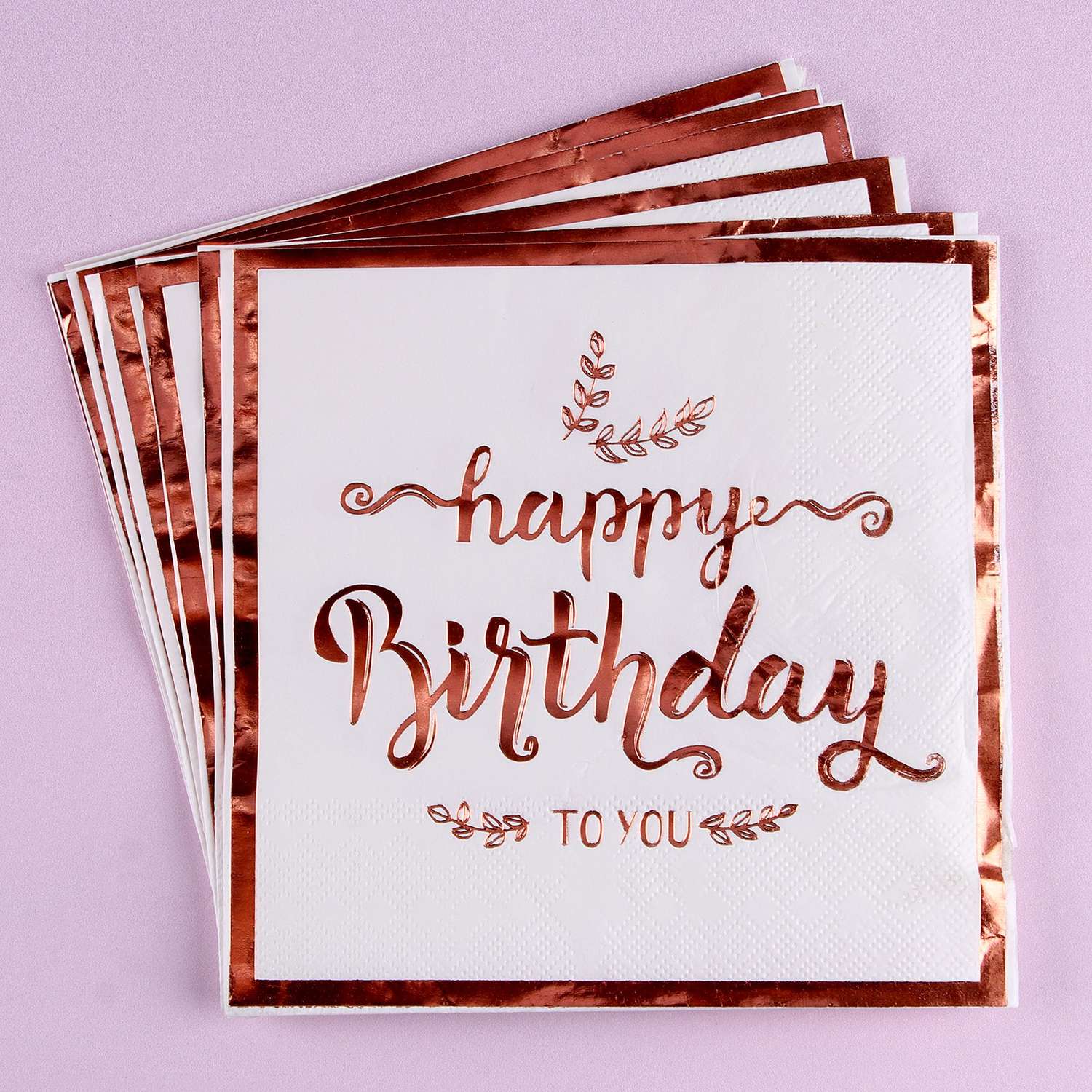 Салфетки Страна карнавалия бумажные «С днём рождения» 33×33 см в наборе 12 штук цвет розовый - фото 1