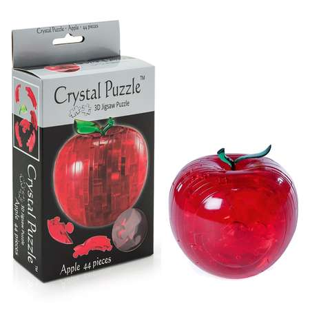 3D-пазл Crystal Puzzle IQ игра для детей кристальное Яблоко красное 44 детали