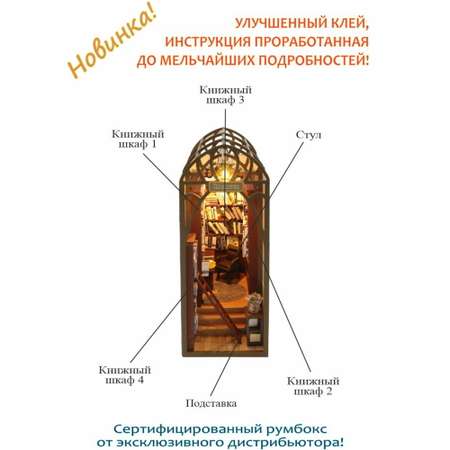 Интерьерный конструктор Hobby Day Серия книжный румбокс: Библиотека