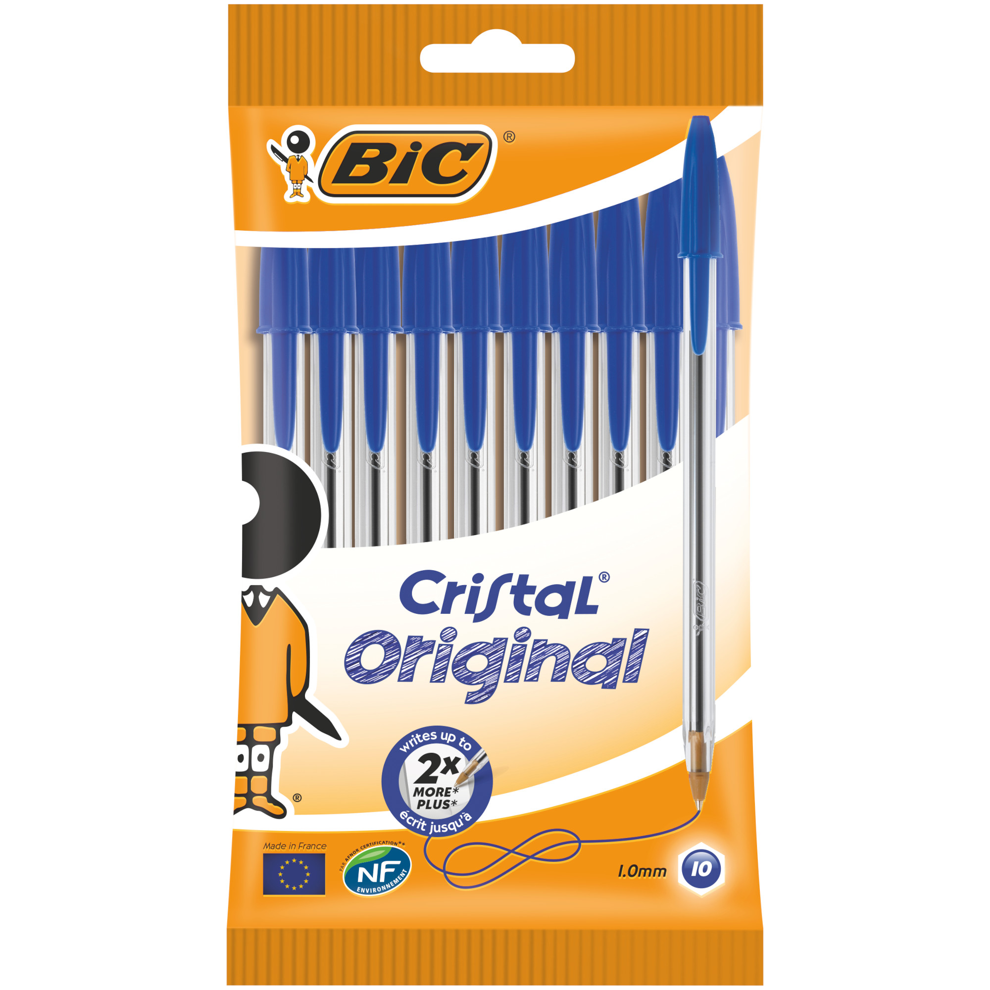 Ручка шариковая Bic Cristal Original 10шт 830863 - фото 1