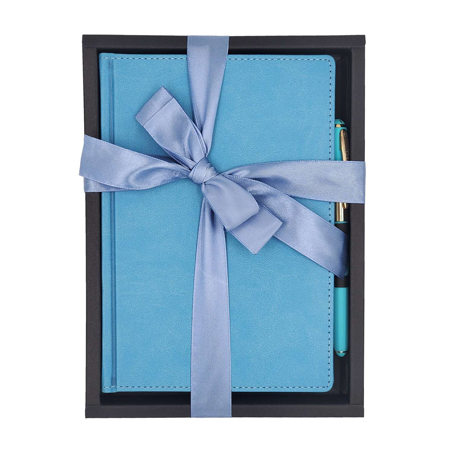 Набор подарочный Альт Velvet небесно-голубой А5 145х205 мм ежедневник и ручка - фото 1