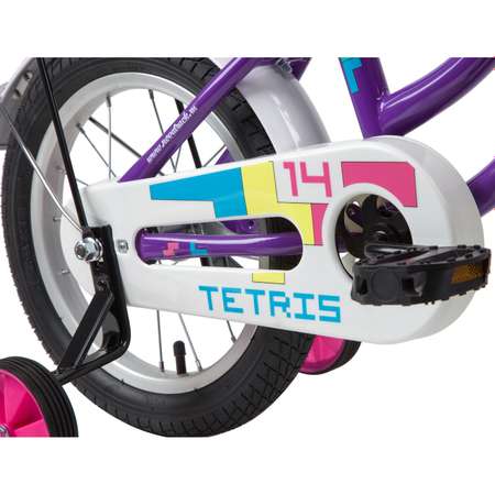 Велосипед 14 фиолетовый. NOVATRACK TETRIS
