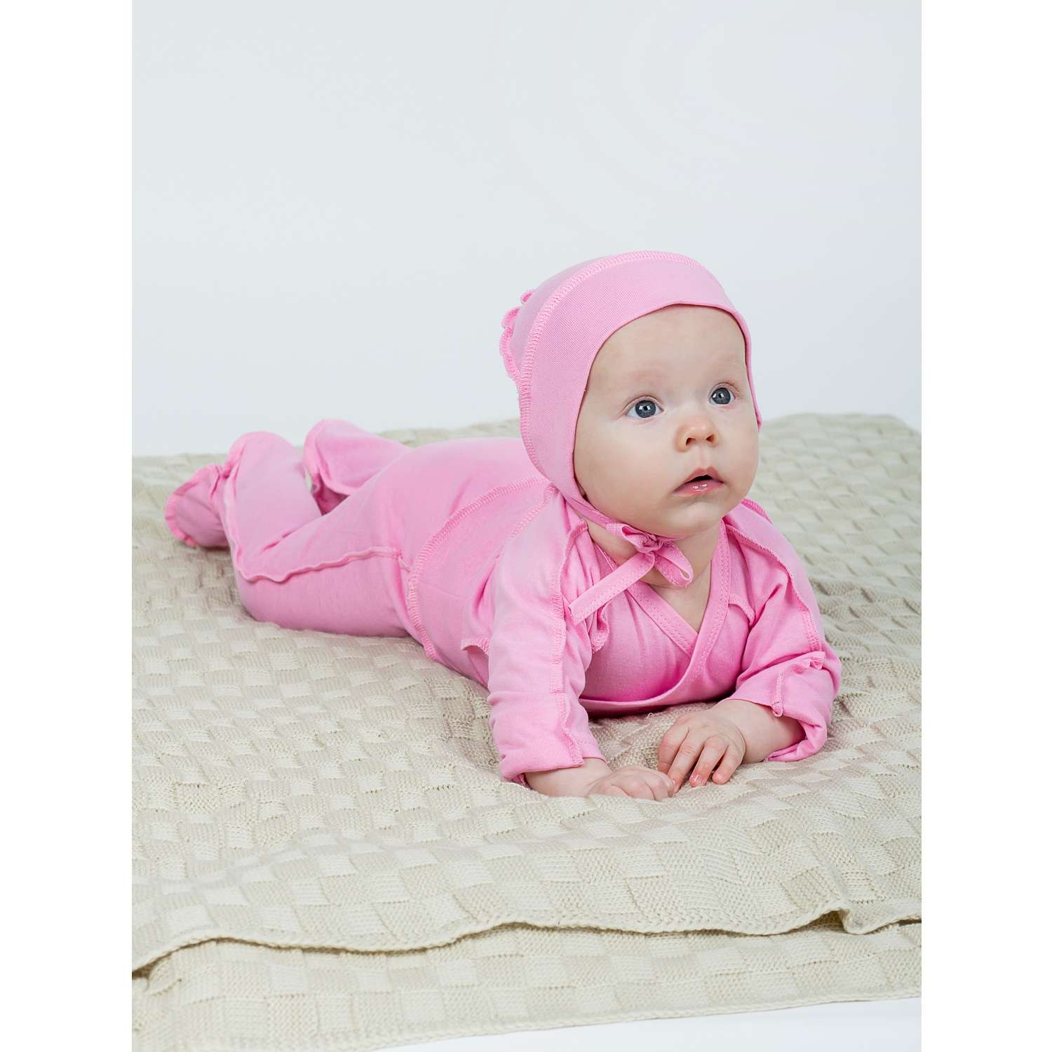 Комплект на выписку KiMMi Baby Кб-1308729п розовый слоник - фото 2