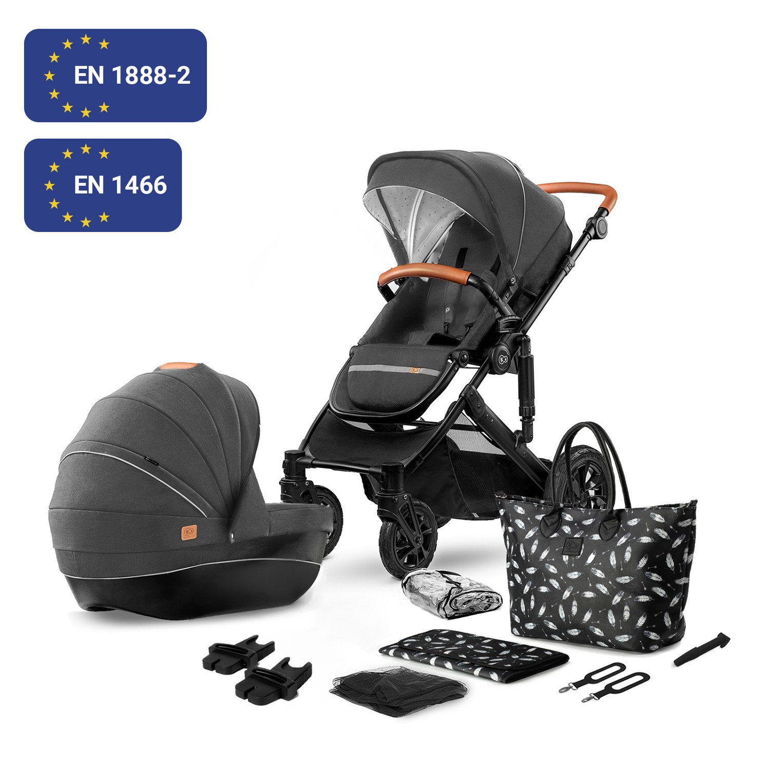 Коляска 2в1 Kinderkraft Prime 2020 Black - фото 10