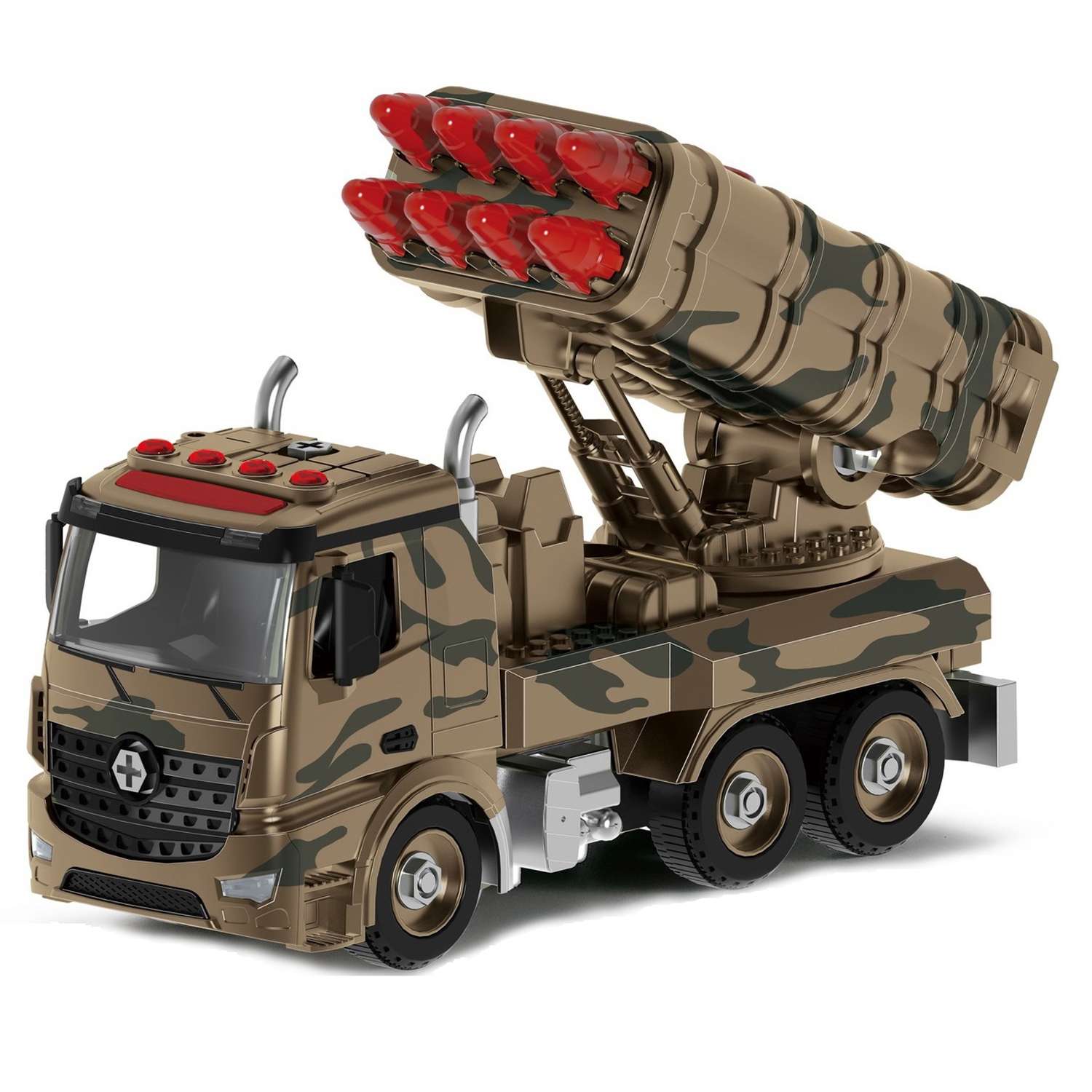 Конструктор Funky Toys 1:12 Военная машина с ракетной установкой фрикционная FT61168 - фото 1