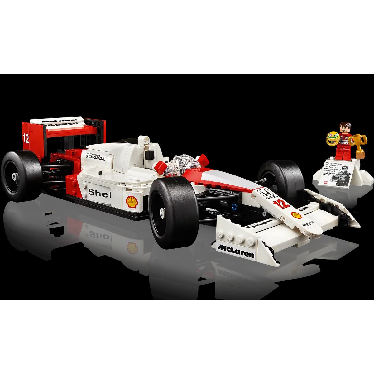 Конструктор LEGO Icons Гоночный автомобиль McLaren MP4/4 и Айртон Сенна 10330 - фото 9