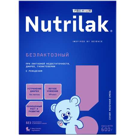 Смесь Nutrilak Premium безлактозная 600г с 0месяцев