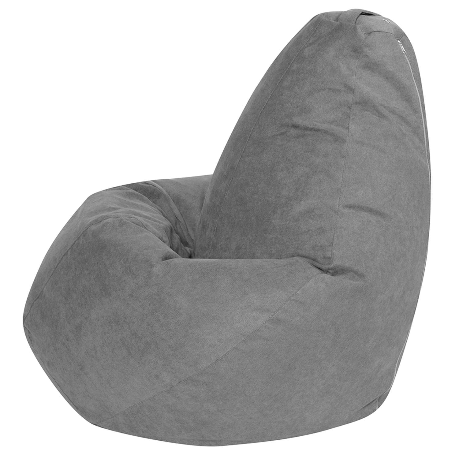 Кресло-мешок DreamBag Серый Велюр XL - фото 1