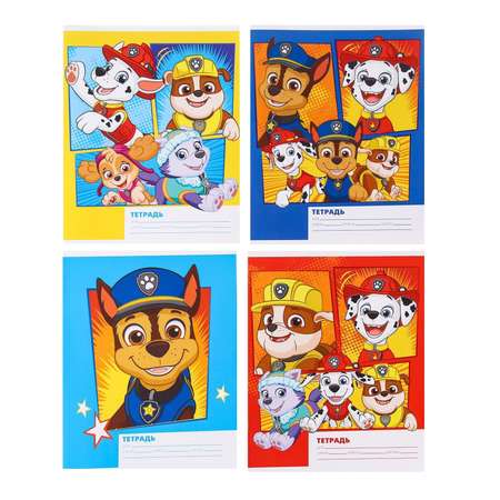 Комплект тетрадей Paw Patrol в клетку «Щенячий патруль» 12шт