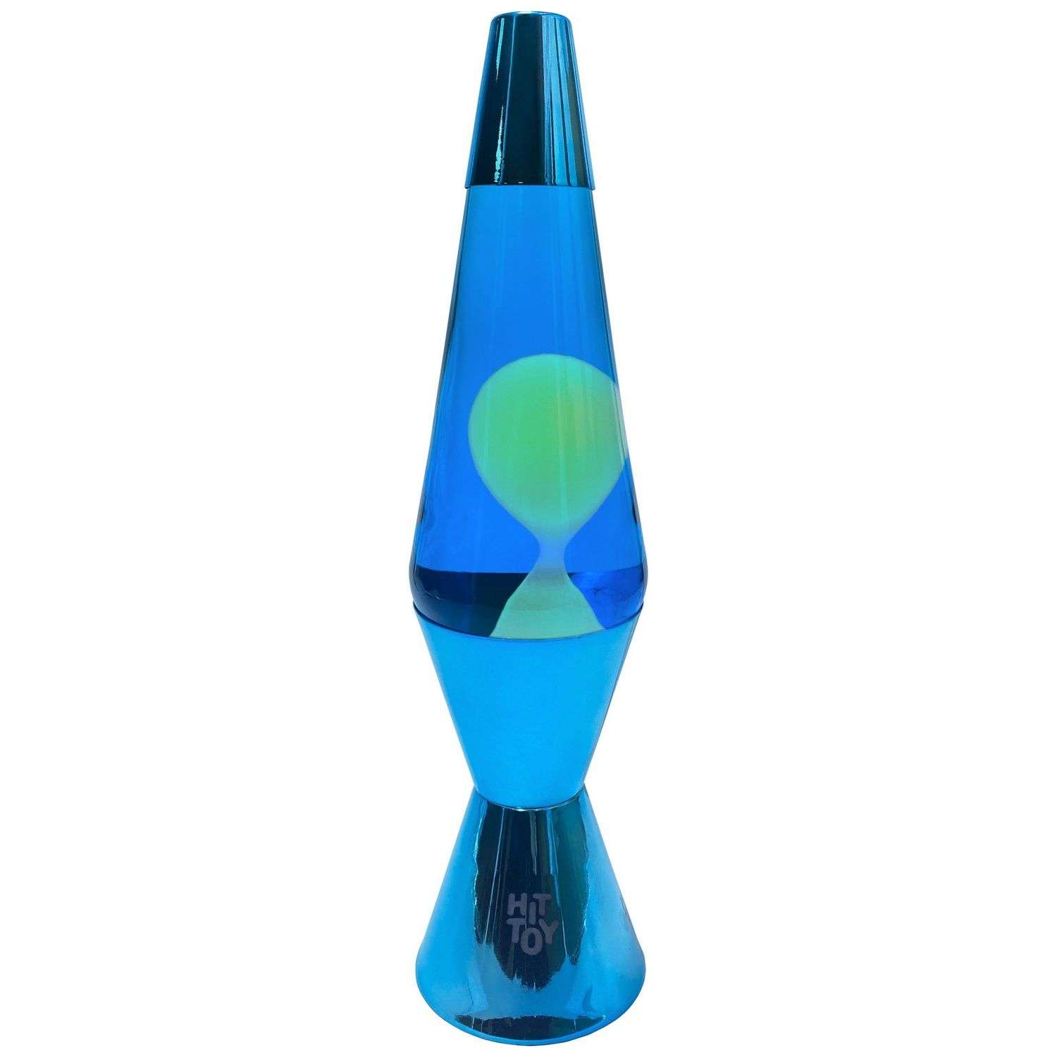 Светильник HitToy Лава-лампа 36 см хром ромб синий/белый - фото 1