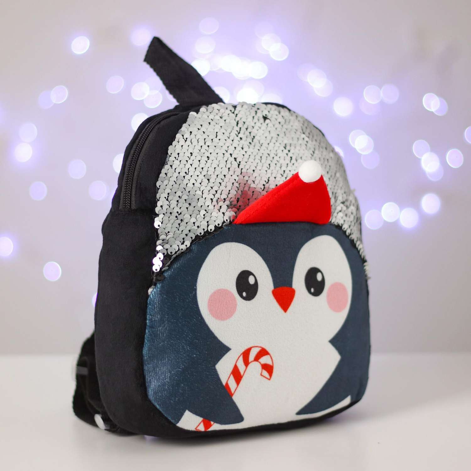 Рюкзак Milo Toys детский «Пингвин» новогодний 26х24 см - фото 3