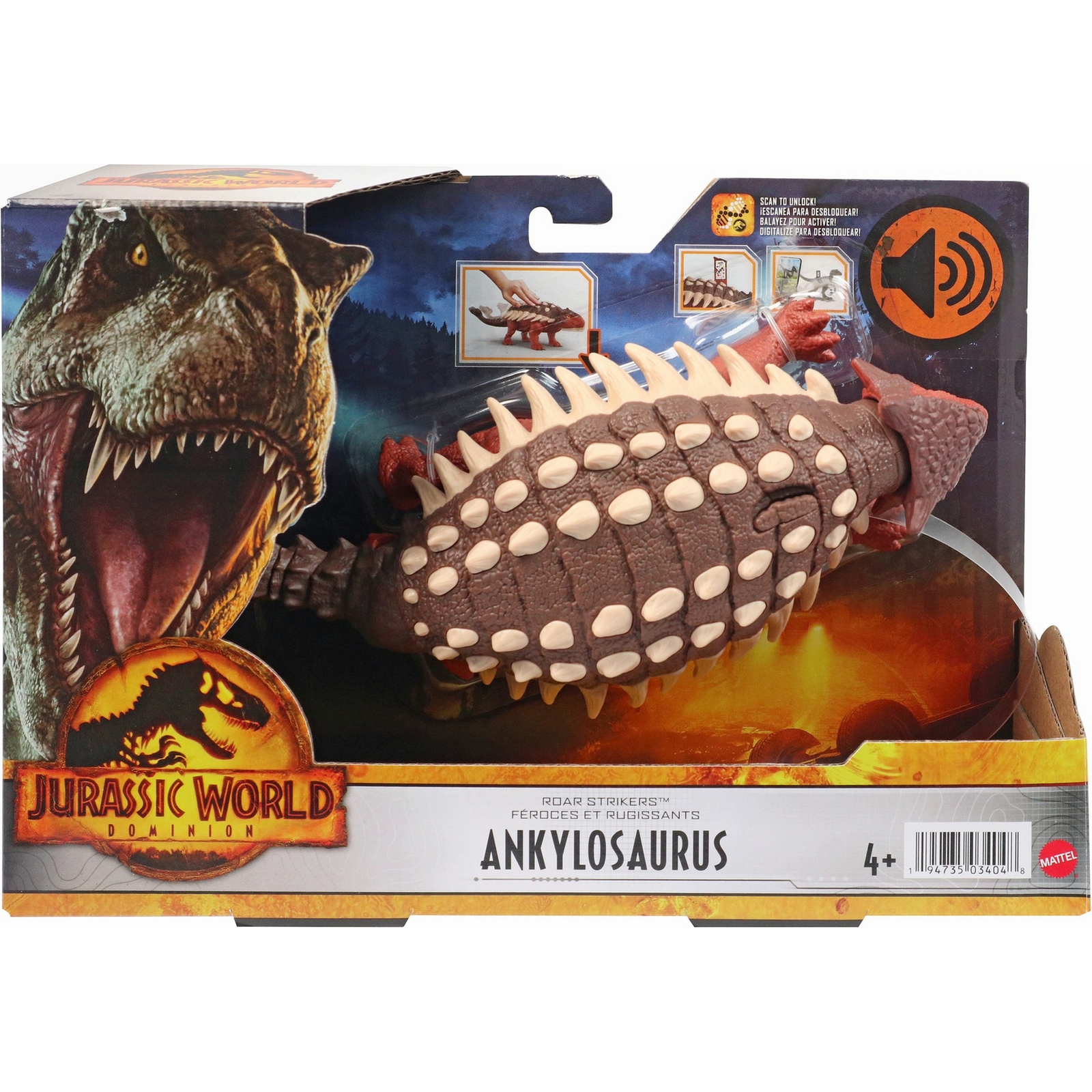 Фигурка Jurassic World Новые рычащие динозавры Анкилозавр HDX36 - фото 7