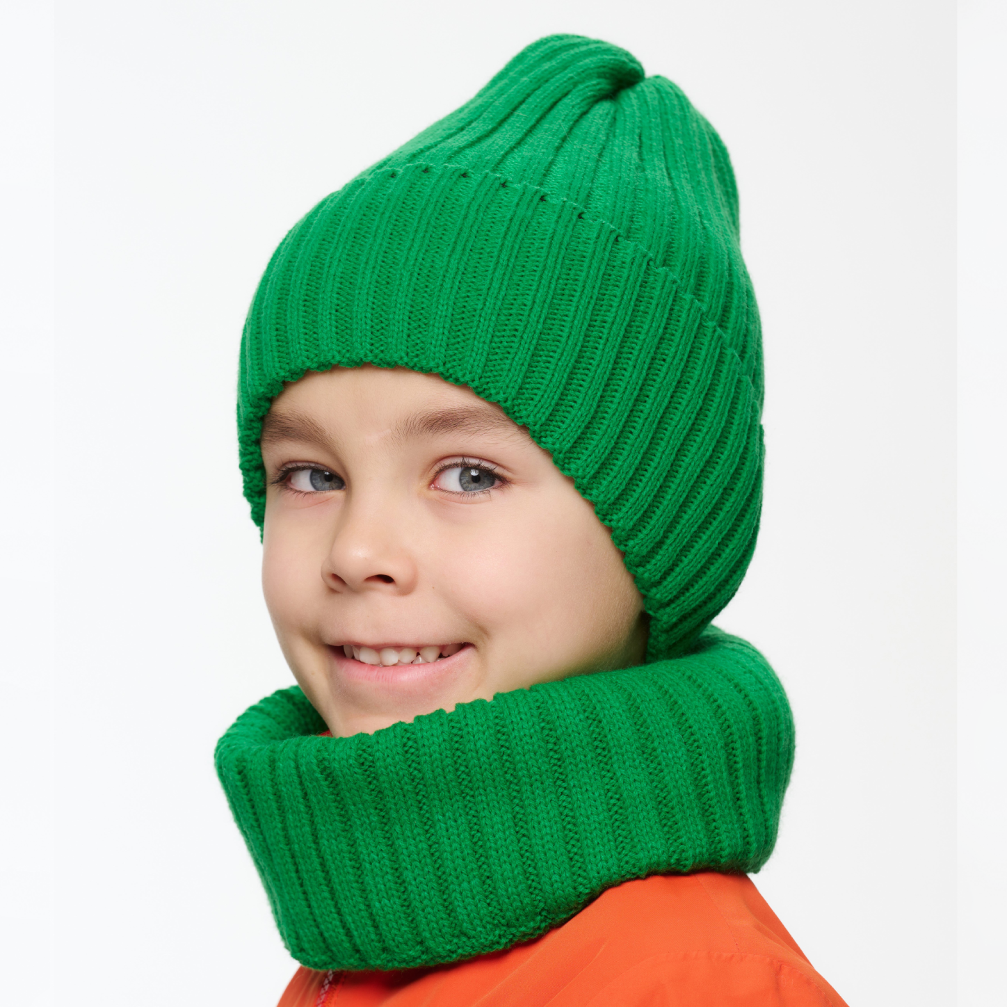 Шапка и снуд NYCkids NYC-H-35-pumpk-green - фото 11