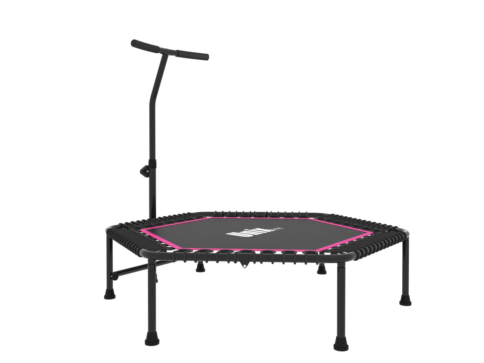 Батут спортивный с ручкой UNIX line FITNESS Pink диаметр 130 см до 130 кг фитнес батут джампинг батут - фото 2