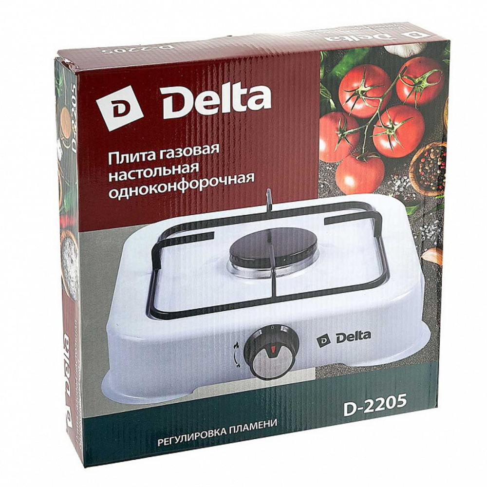 Плита газовая Delta D-2205 одноконфорочная белый - фото 2