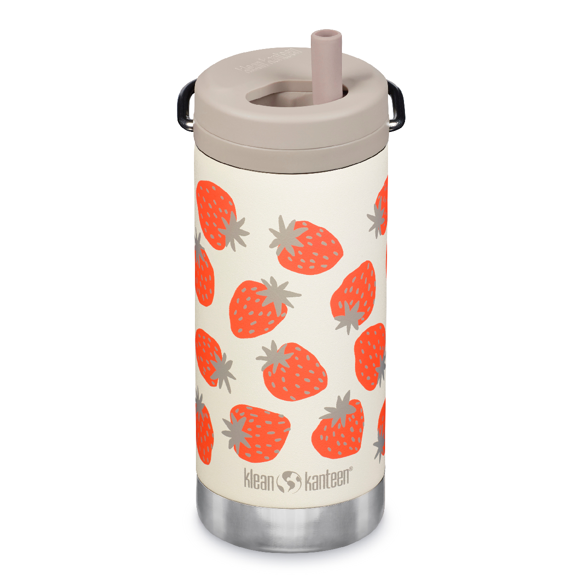 Термокружка Klean Kanteen TKWide Twist Cap 12oz 355 мл Strawberries - фото 1