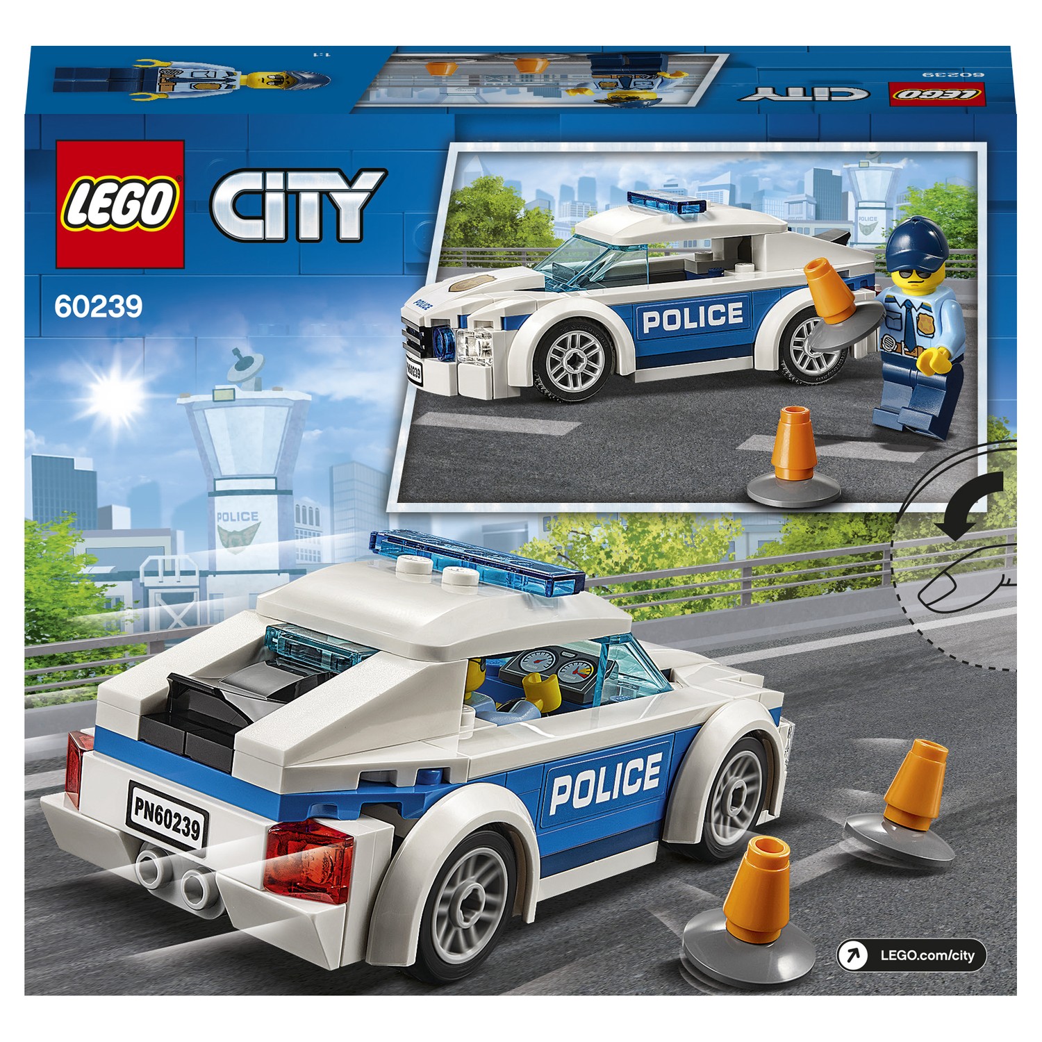 Конструктор LEGO City Police Автомобиль полицейского патруля 60239 купить  по цене 599 ₽ в интернет-магазине Детский мир