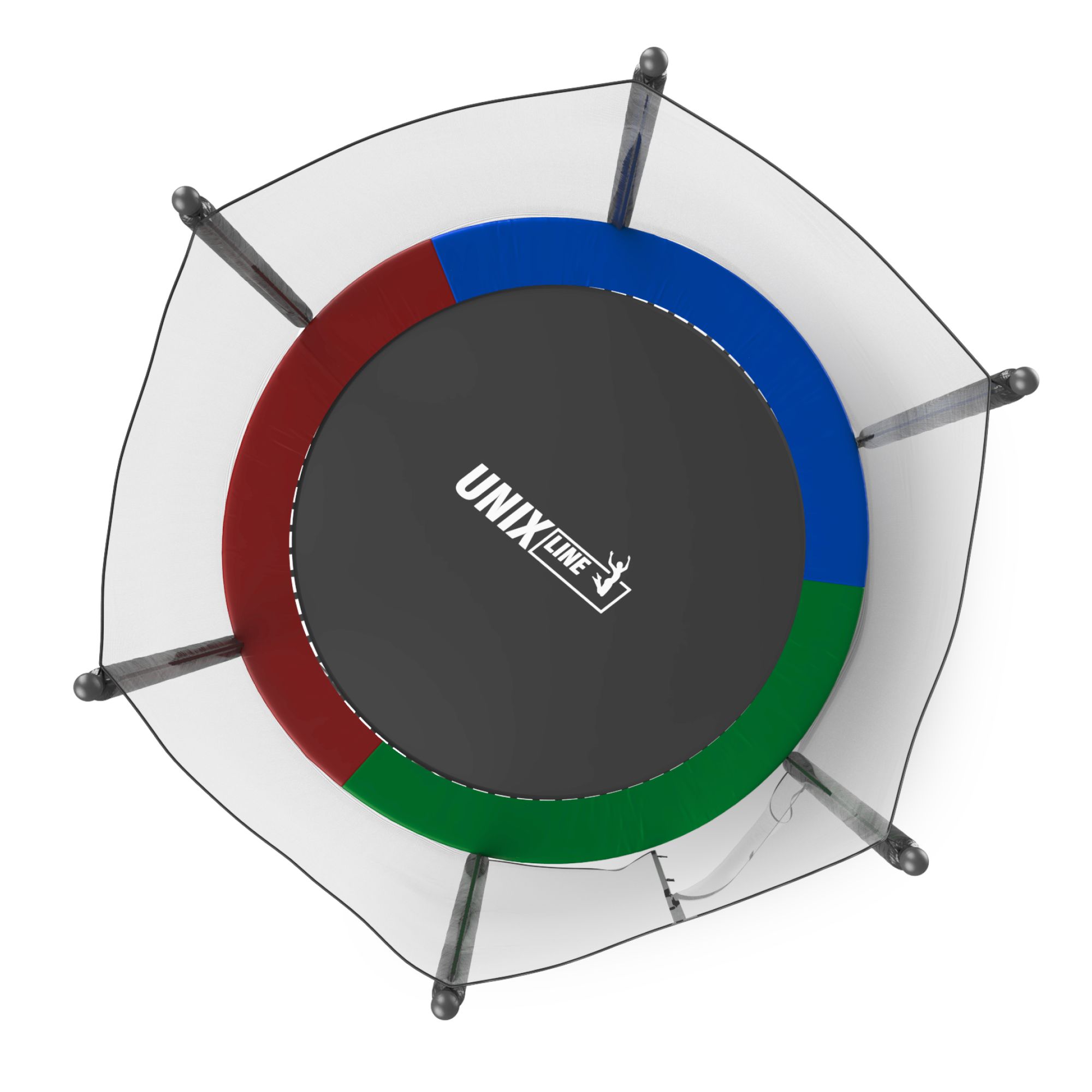 Батут каркасный Simple 8 ft UNIX line Color с внешней защитной сеткой общий диаметр 244 см до 140 кг - фото 5