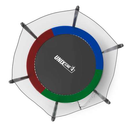 Батут каркасный Simple 8 ft UNIX line Color с внешней защитной сеткой общий диаметр 244 см до 140 кг