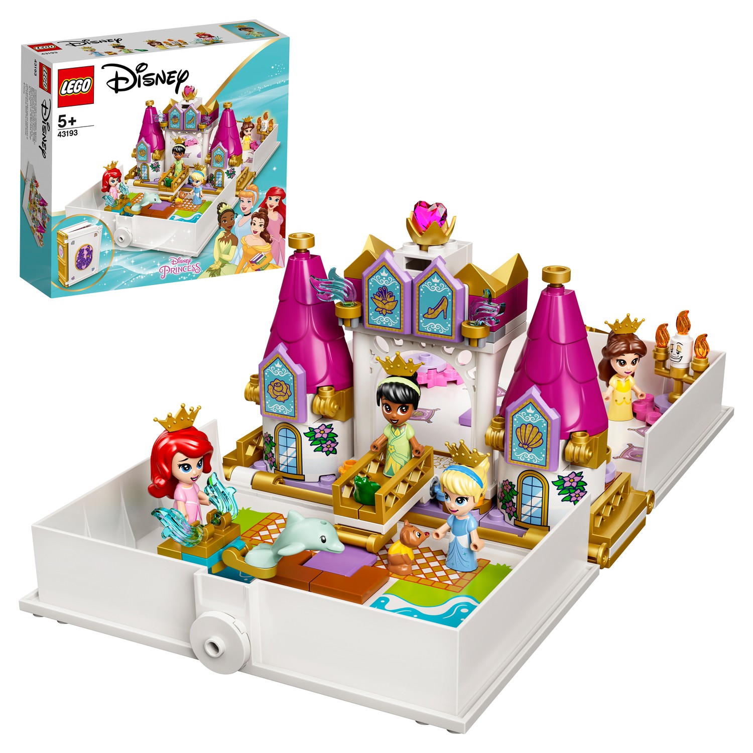 Конструктор LEGO Disney Princess Книга сказочных приключений Ариэль Белль  Золушки и Тианы 43193