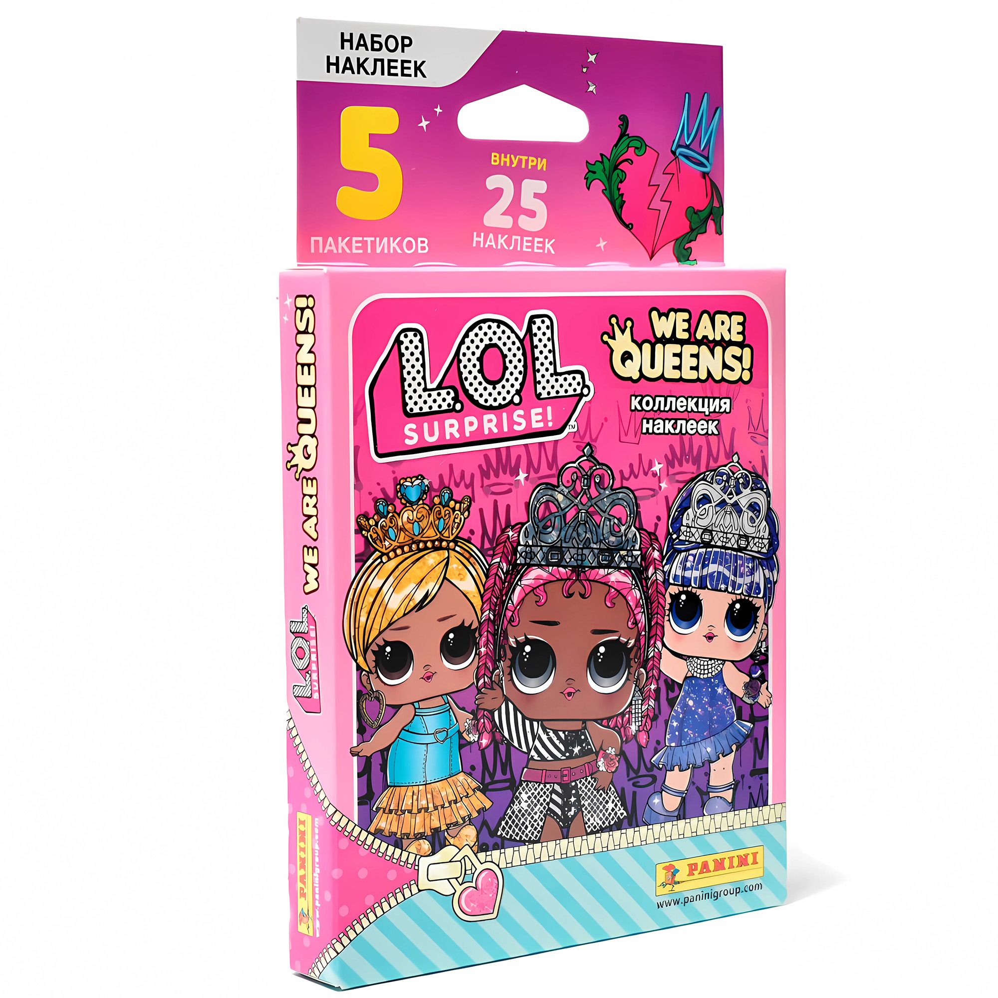 Наклейки коллекционные Panini LOL WE АRE ALL QUEENS Мы все королевы 5  пакетиков в экоблистере