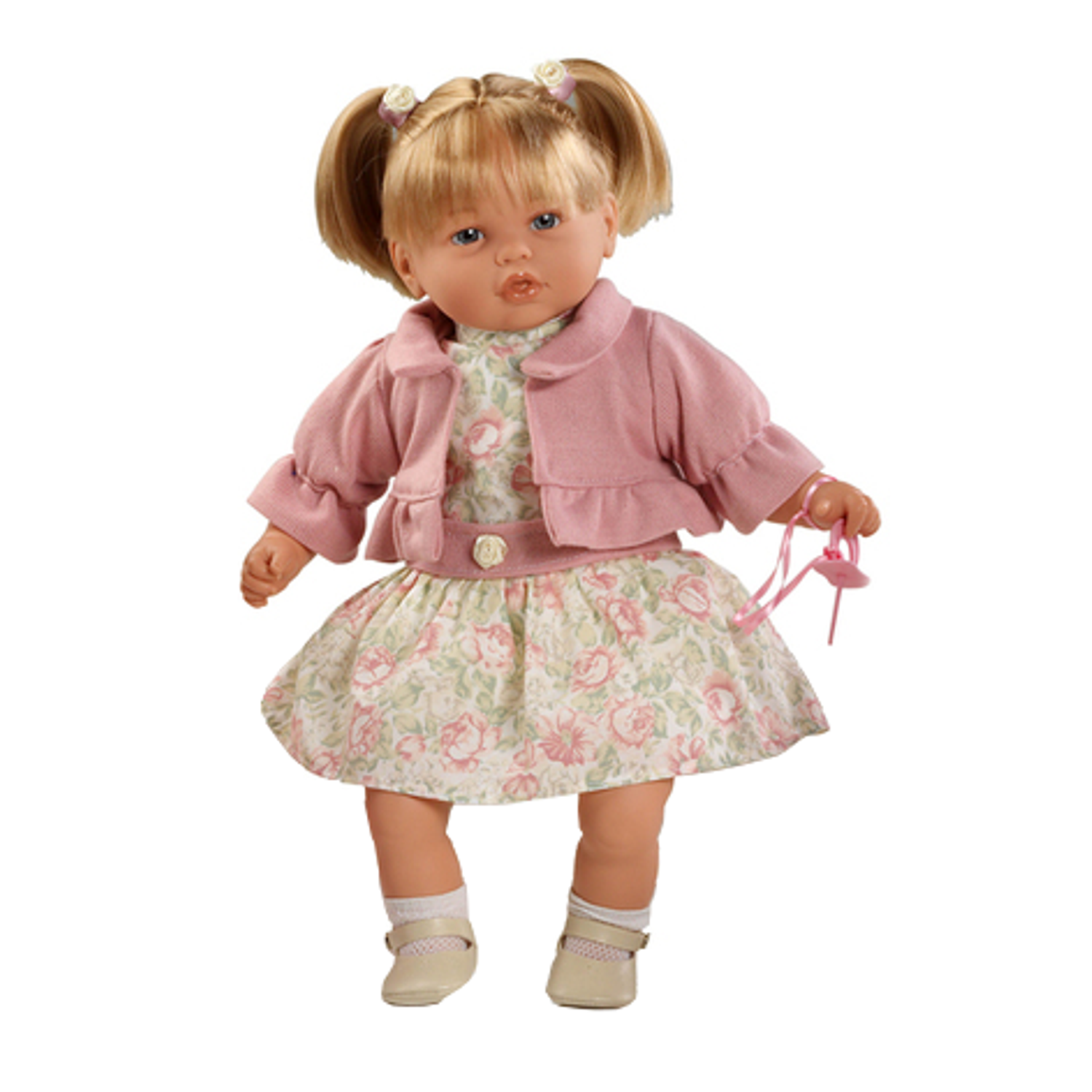 Кукла мягкая Arias в розовом летнем платье с соской в ассортименте Т55582 - фото 1