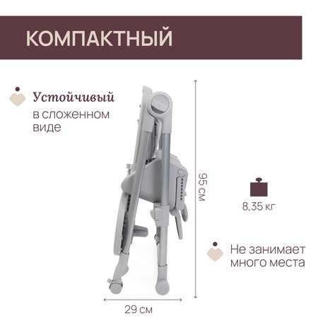 Стульчик для кормления Chicco Polly Armonia Steel