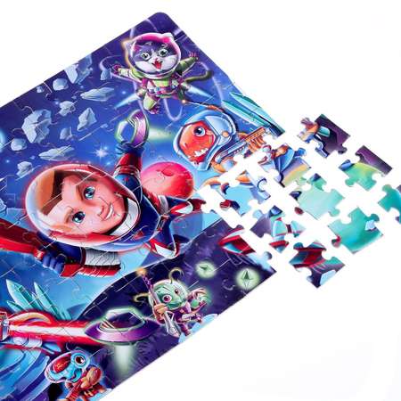 Пазлы Puzzle Time светящиеся в темноте «Космический десант» 88 деталей