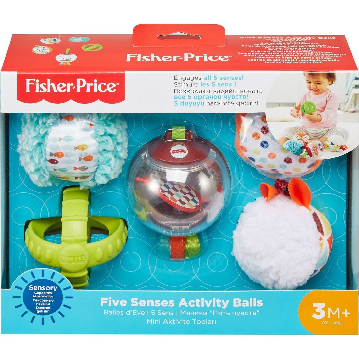 Набор для развития моторики Fisher Price Мячики 5шт FXC32 - фото 2