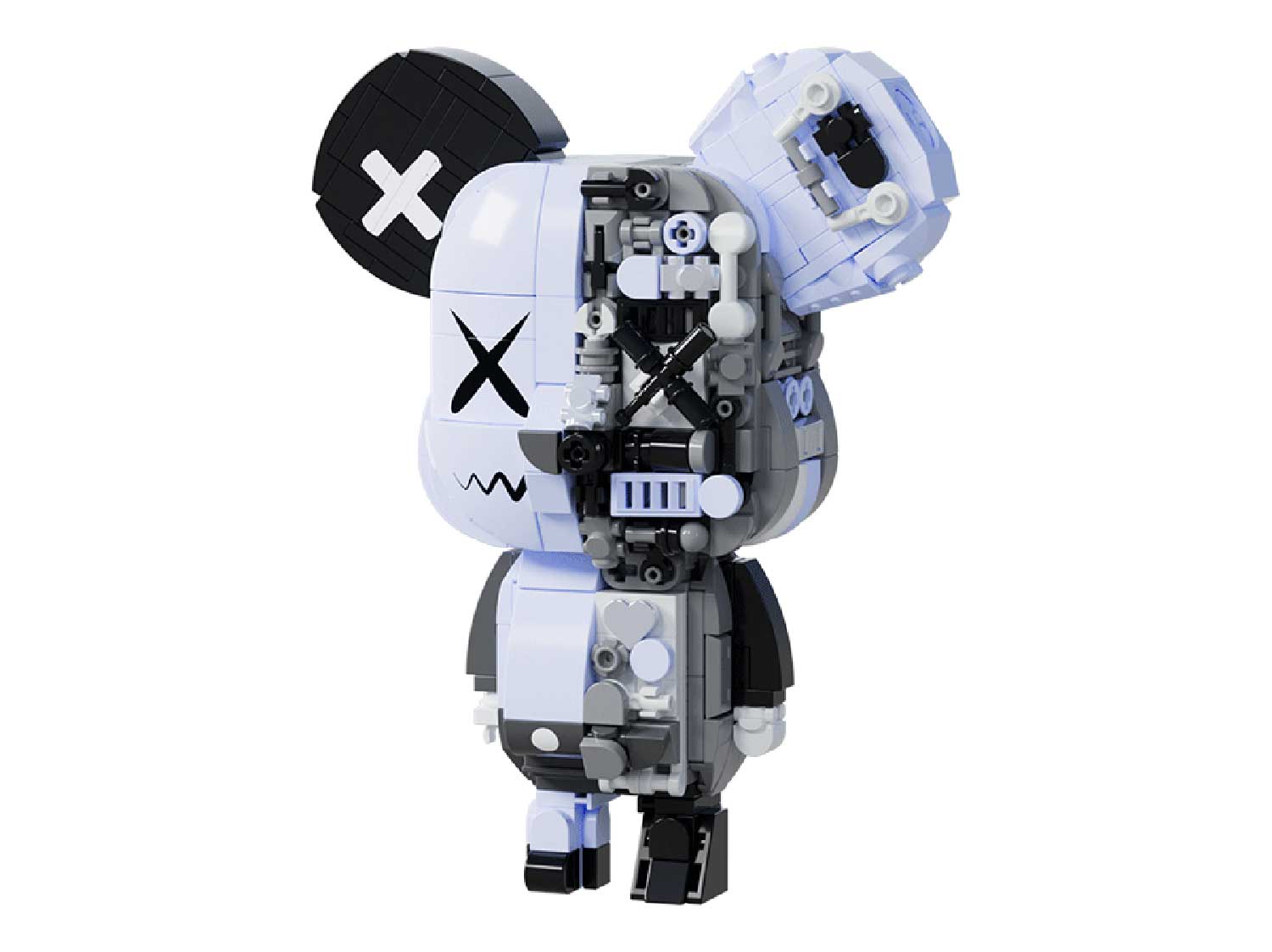 Конструктор JAKI Bearbrick Gamma grey - фото 1