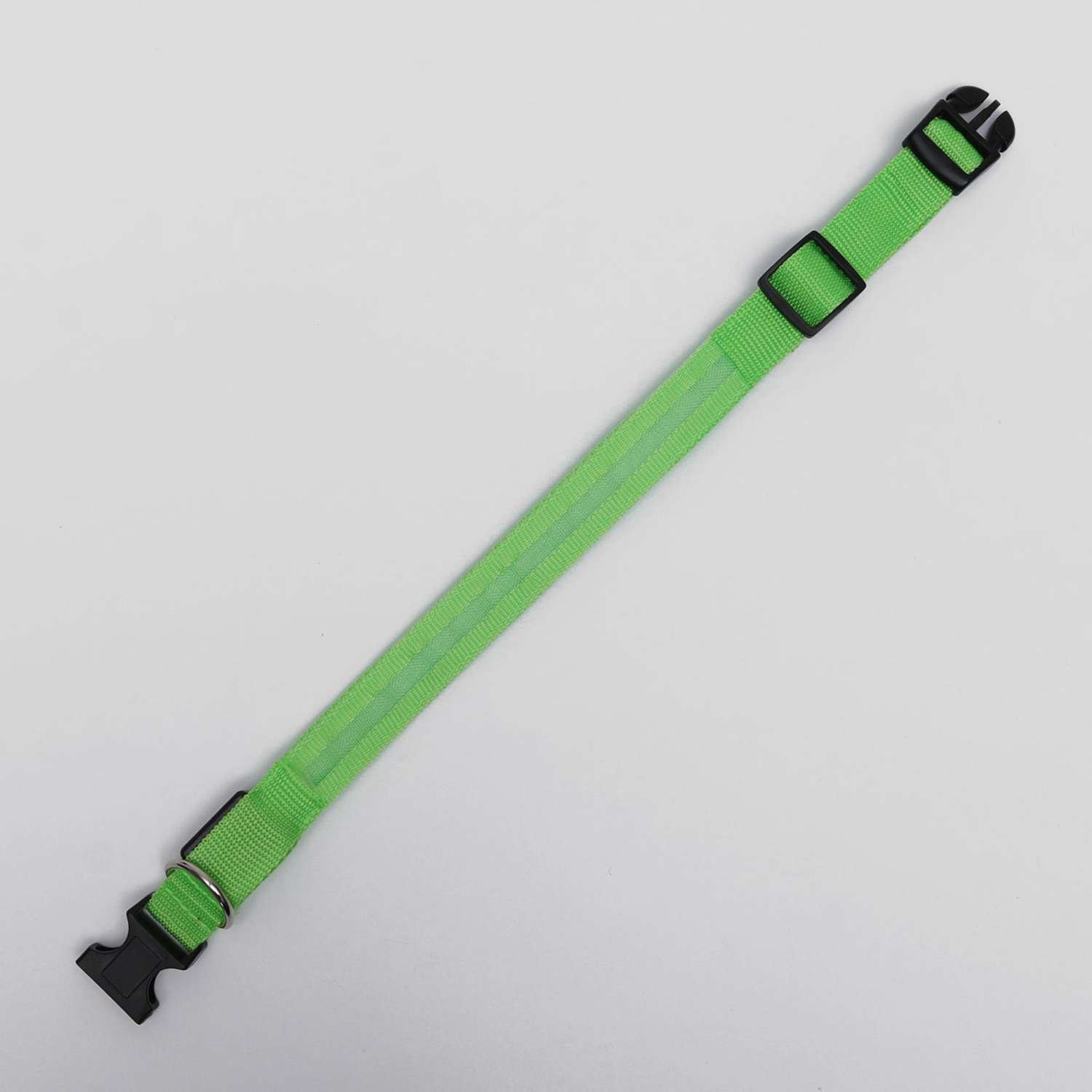 Ошейник Пижон с подсветкой L 45-50 см 3 режима свечения зелёный - фото 1