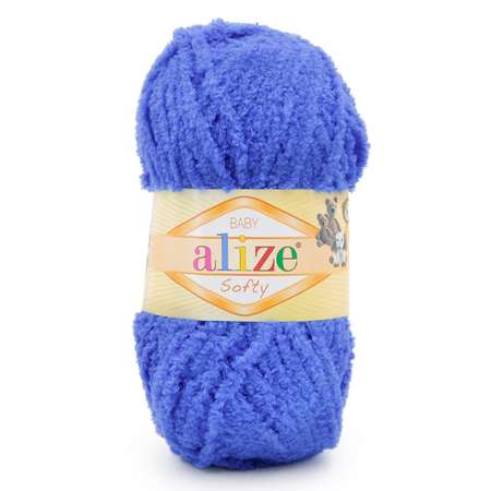 Пряжа для вязания Alize softy 50 гр 115 м микрополиэстер мягкая фантазийная 141 василек 5 мотков